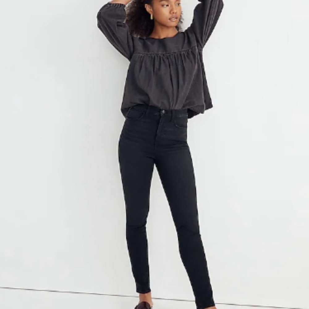 Madewell Black Roadtripper Skinny Jeans with Classic Denim Style 11” worn once